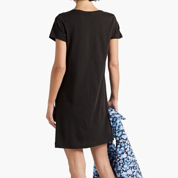 New ATM ANTHONY THOMAS MELILLO Slip On Cotton-Jersey Black T-Shirt Dress NWT XS - Picture 4 of 14